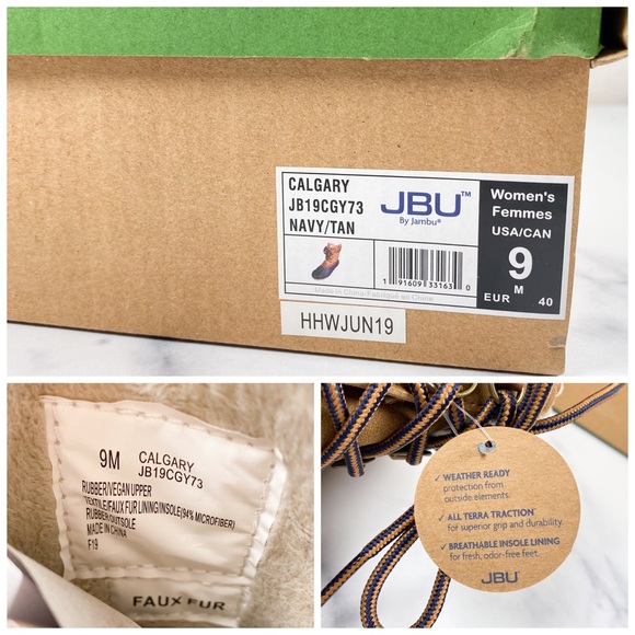 NIB JBU Jambu Calgary Vegan Duck Boots 9M - Picture 7 of 7